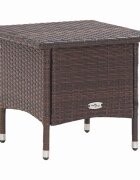 vidaXL Маса за чай кафява 50x50x47 см полиратан