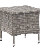 vidaXL Маса за чай сива 50x50x47 см полиратан