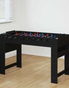 vidaXL Маса за фуутбол Черен Дъб 125 x 605 x 80 см