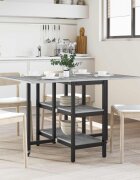 vidaXL Маса за хранене 122 x 80 x 765 см Инженерна дървесина