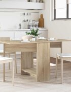vidaXL Маса за хранене 138 x 70 x 735 см Инженерна дървесина