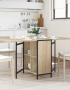 vidaXL Маса за хранене 144 x 60 x 75 см Инженерна дървесина Дъб сонома