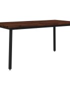 vidaXL Маса за хранене с жив ръб 160 x 80 x 75 cm Тъмен кафяв