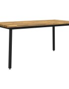 vidaXL Маса за хранене с жив ръб 160 x 90 x 75 cm Бяло