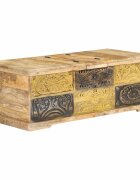 vidaXL Маса за кафе 100x50x35 см мангово дърво масив