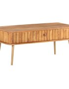 vidaXL Маса за кафе 100x50x40 см акациево дърво масив