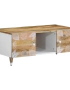 vidaXL Маса за кафе 100x54x40 см мангово дърво масив