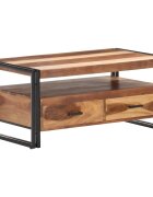 vidaXL Маса за кафе 100x55x45 см акациево дърво масив