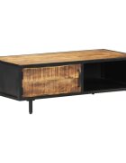 vidaXL Маса за кафе 105x50x35 см грубо мангово дърво
