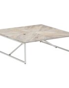 vidaXL Маса за кафе 110x110x36 см мангово дърво масив