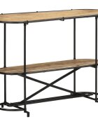 vidaXL Маса за кафе 110x42x76 см масивно грубо мангово дърво