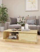 vidaXL Маса за кафе 110x50x335 см борово дърво масив