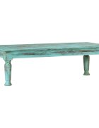 vidaXL Маса за кафе 110x50x34 см масивно регенерирано дърво