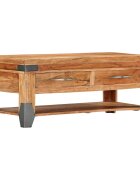 vidaXL Маса за кафе 110x52x45 см акациево дърво масив