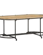 vidaXL Маса за кафе 110x55x40 см масивно грубо мангово дърво