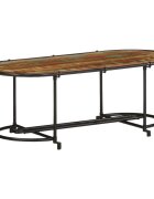 vidaXL Маса за кафе 110x55x40 см масивно регенерирано дърво