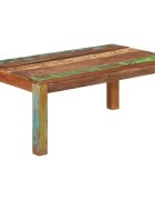 vidaXL Маса за кафе 110x55x40 см Масивно регенерирано дърво