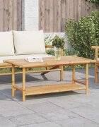 vidaXL Маса за кафе 110x55x45 см бамбук