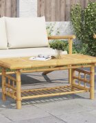 vidaXL Маса за кафе 110x55x45 см бамбук
