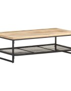 vidaXL Маса за кафе 110x60x35 см мангово дърво масив