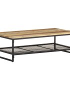 vidaXL Маса за кафе 110x60x35 см регенерирано дърво масив