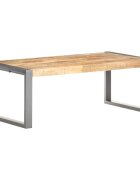 vidaXL Маса за кафе 110x60x40 см грубо мангово дърво