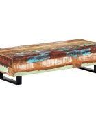vidaXL Маса за кафе 120x50x30 см регенерирано дърво масив и стомана