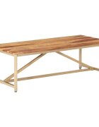 vidaXL Маса за кафе 120x60x40 см масивно дърво