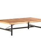 vidaXL Маса за кафе 142x90x42 см акация дърво масив