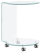 vidaXL Маса за кафе 45x40x58 см закалено стъкло
