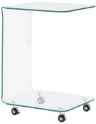 vidaXL Маса за кафе 45x40x63 см закалено стъкло