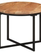 vidaXL Маса за кафе 45x45x35 см акация масив и желязо