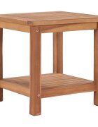 vidaXL Маса за кафе 45x45x45 см тиково дърво масив
