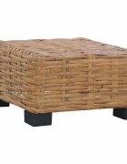 vidaXL Маса за кафе 47x47x28 см естествен ратан