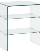 vidaXL Маса за кафе 50x40x56 см закалено стъкло