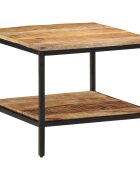 vidaXL Маса за кафе 55x55x45 см грубо мангово дърво масив