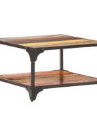 vidaXL Маса за кафе 60x60x35 см регенерирано дърво масив