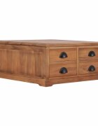 vidaXL Маса за кафе 68x68x30 см тиково дърво масив
