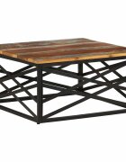 vidaXL Маса за кафе 68x68x35 см регенерирано дърво масив