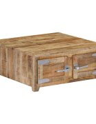 vidaXL Маса за кафе 70x70x30 см мангово дърво масив