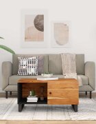 vidaXL Маса за кафе 80x50x40 см акация масив и инженерно дърво