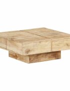 vidaXL Маса за кафе 80x80x28 cм мангово дърво масив