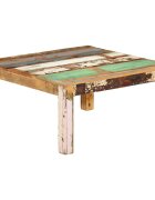 vidaXL Маса за кафе 80x80x40 см регенерирано дърво масив