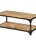 vidaXL Маса за кафе 90x45x35 см грубо мангово дърво масив