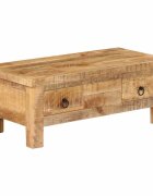 vidaXL Маса за кафе 90x45x35 см мангово дърво масив