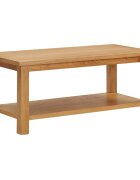 vidaXL Маса за кафе 90x45x40 см дъбово дърво масив