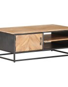 vidaXL Маса за кафе 90x50x35 см акациево дърво масив