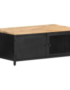 vidaXL Маса за кафе 90x50x37 см грубо мангово дърво масив