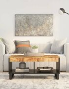 vidaXL Маса за кафе 90x50x40 см мангово дърво масив