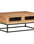 vidaXL Маса за кафе 90x60x40 см акация масив